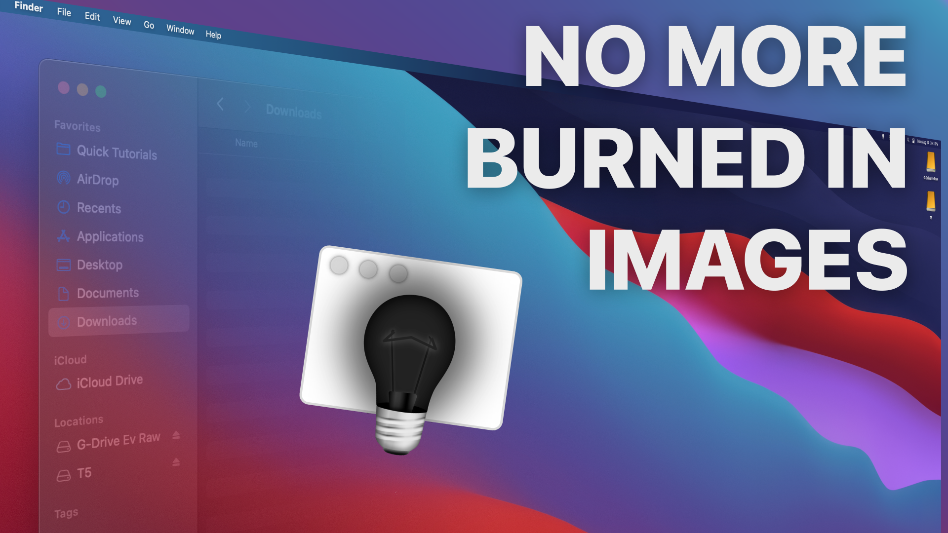 Fix image retention and screen burn-in on a Mac.