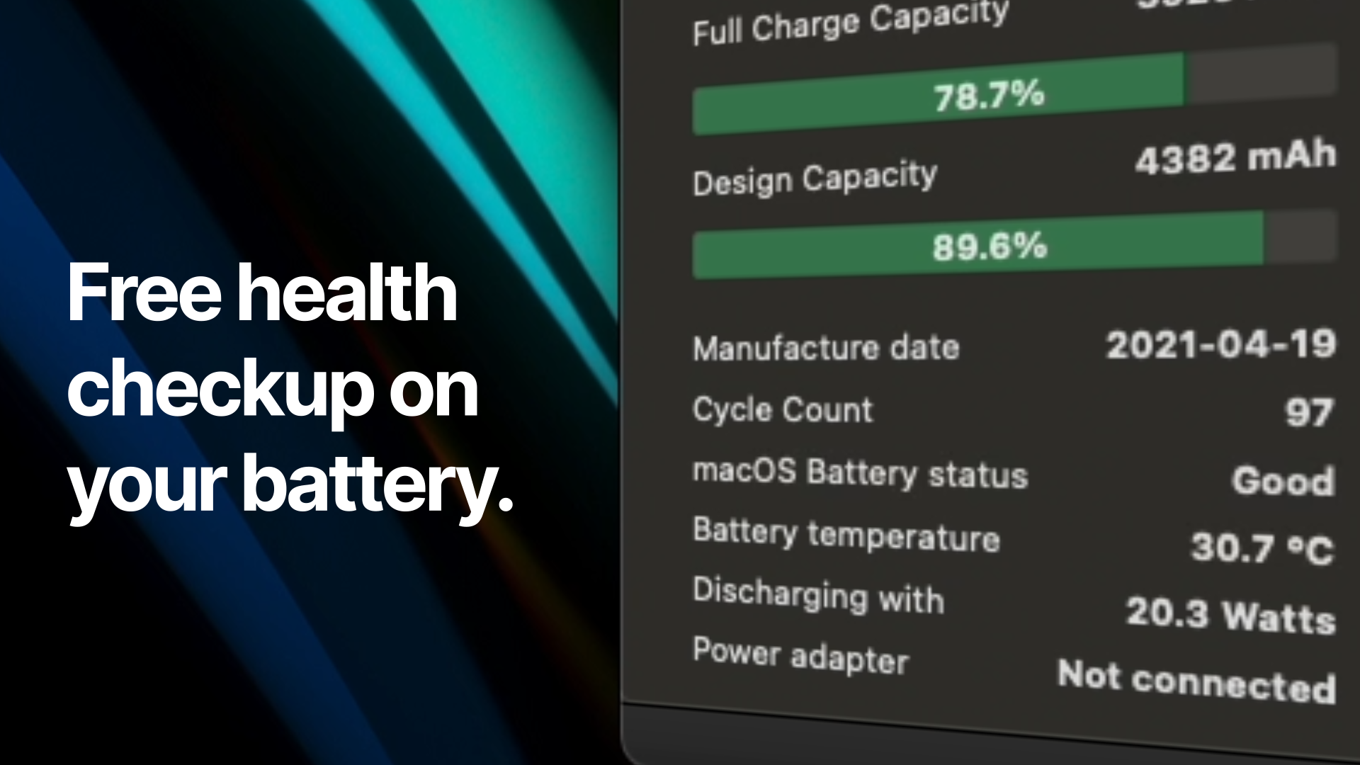 Free health checkup on your Apple device’s battery.