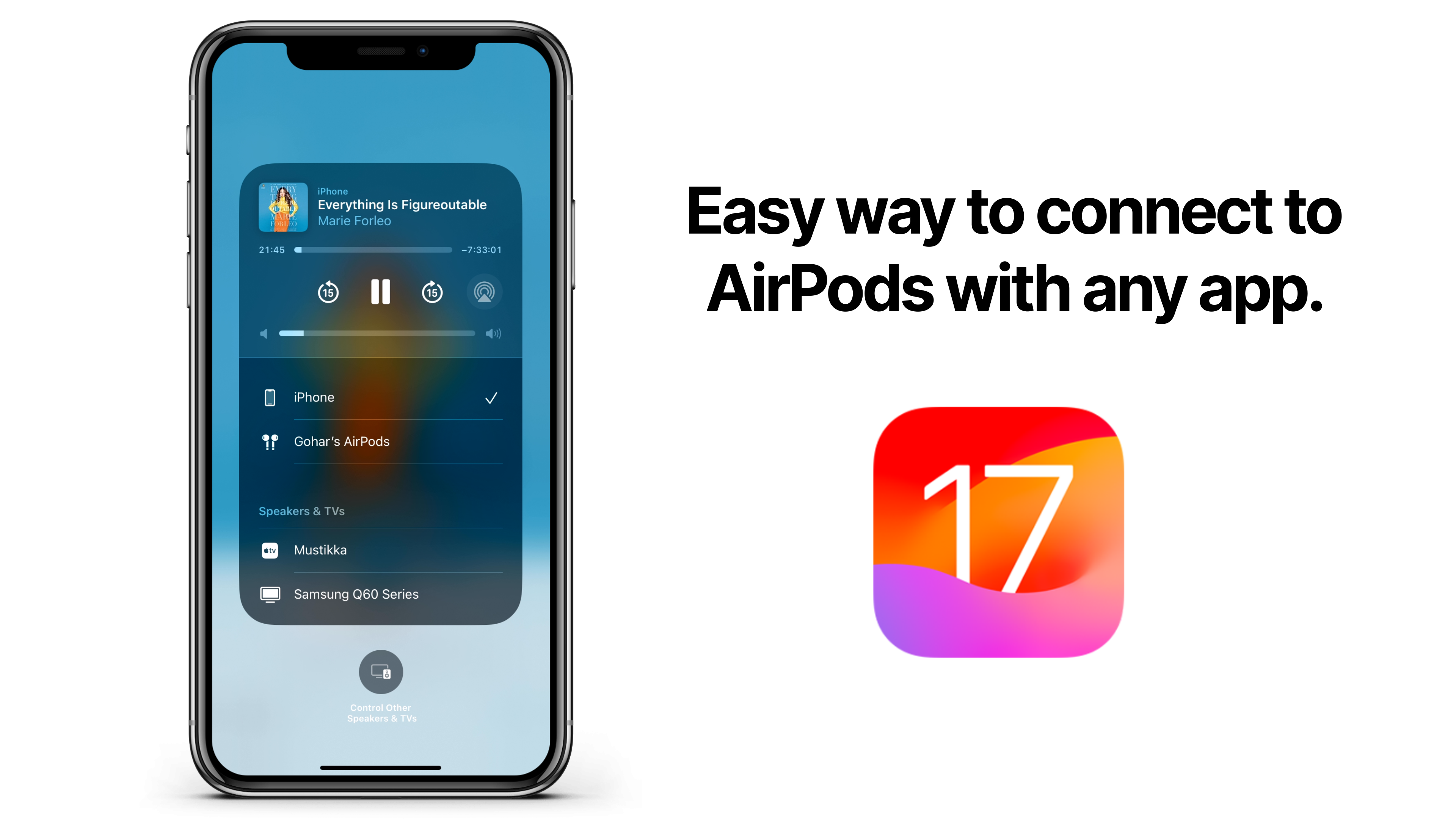 How to connect to AirPods with an app that doesn’t have that option