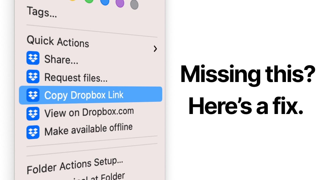 Dropbox Context Menu Missing? Here’s a One Click Fix.