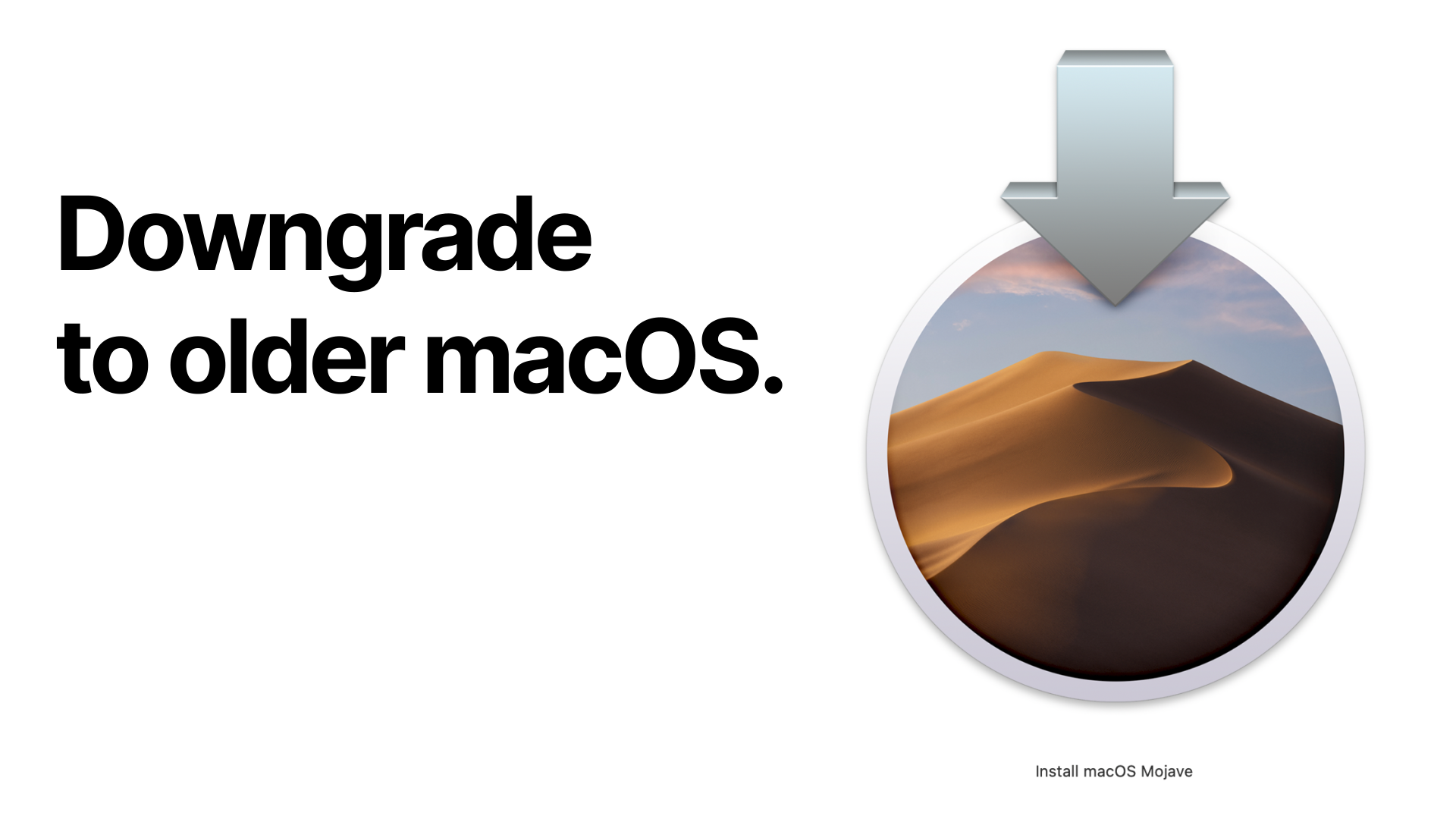 How to install an old version of macOS
