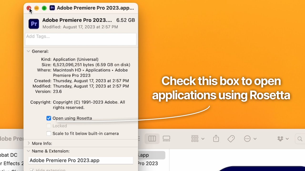How to open applications using Rosetta
