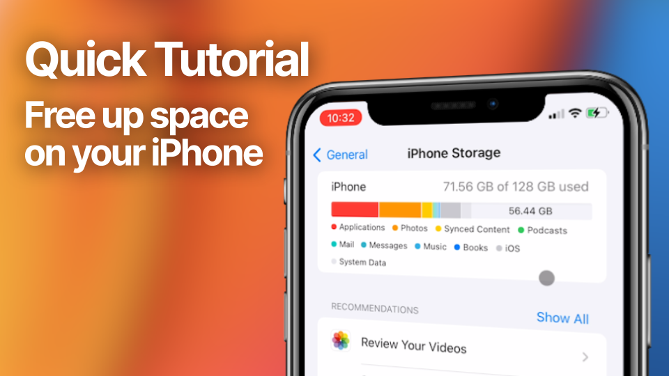 Quick Tutorial – Free up space on your iPhone